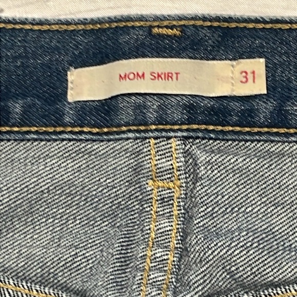 Levi’s Denim Mom Skirt Big E Size 31 Preowned - Picture 8 of 13